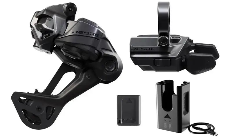 Kit Câmbio Eletrônico Shimano Deore (Câmbio / Trocador / Bateria / Carregador)
