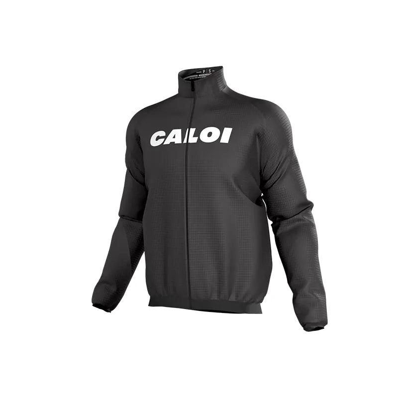 Jaqueta Corta Vento ERT Caloi Black Manga Longa