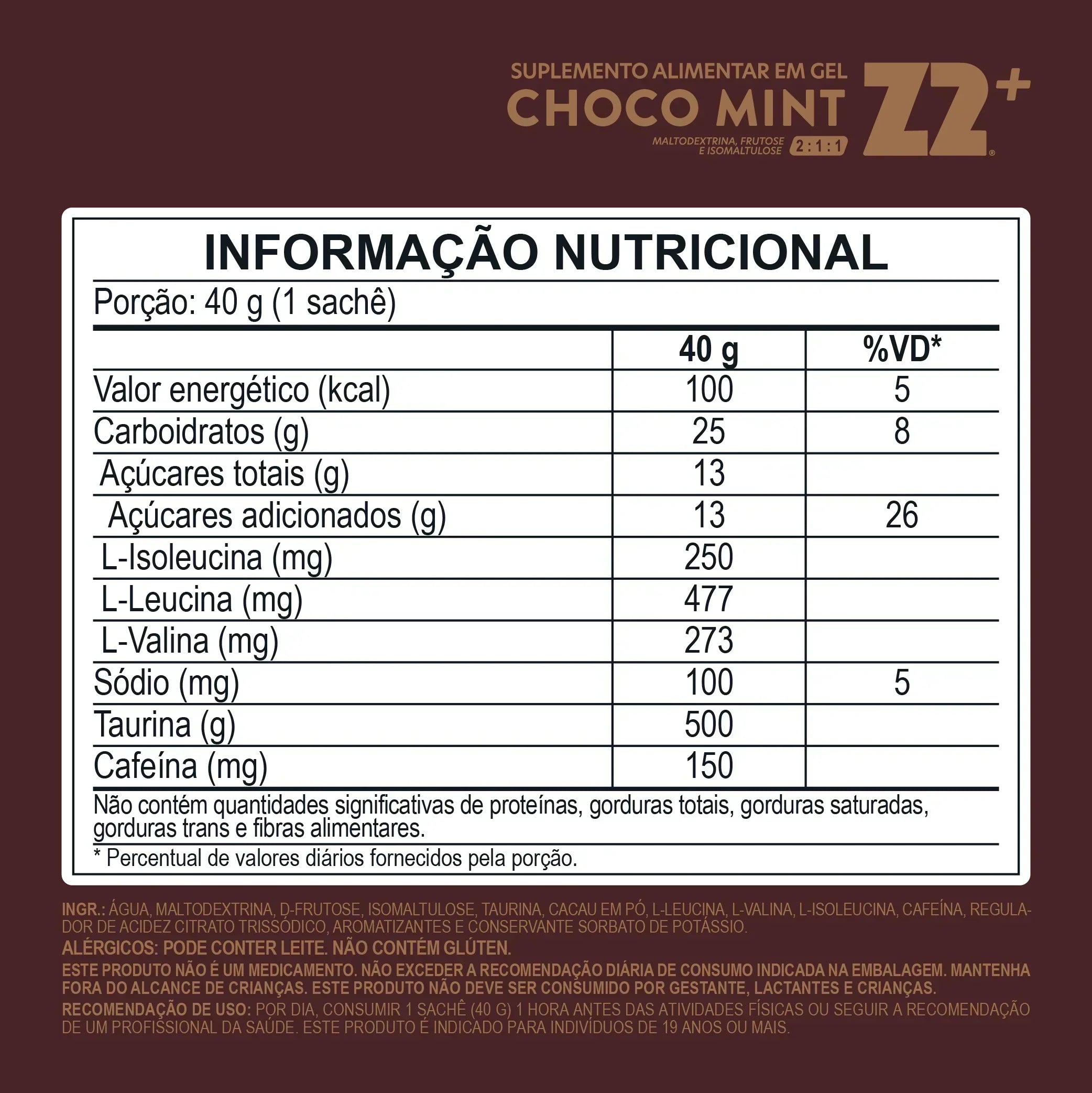 Energy Gel Z2 Choco Mint 40g