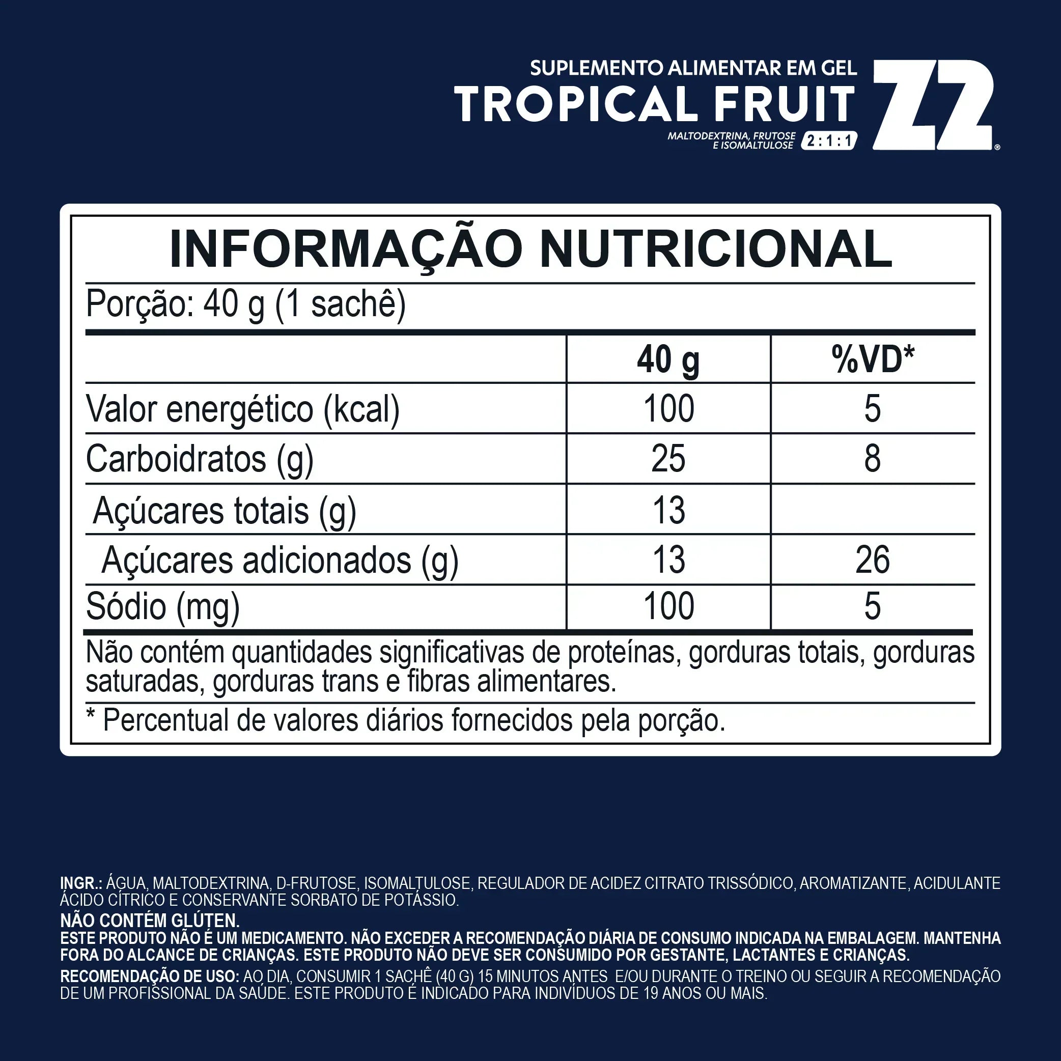 Energy Gel Z2 Tropical Fruit 40g